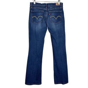 Levi's 524 Jeans Blue Medium Wash Too Superlow Flare Stretch Denim Y2K Juniors 9